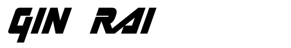 Gin Rai font preview
